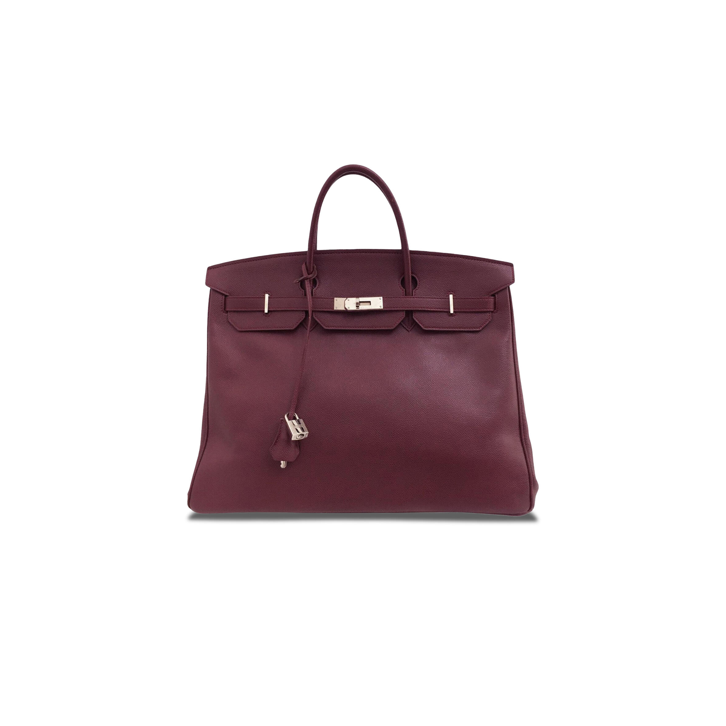 H**me5 BIRKIN 40 EPSOM ROUGE BORDEAUX RED SILVER BUCKLE BAG 150223488182 (40*30*21cm) Master Quality